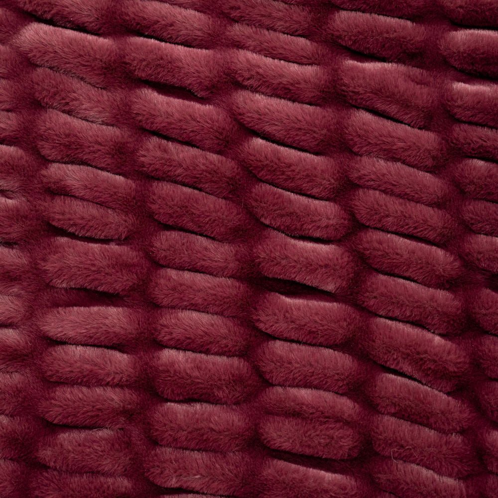 Ripple Faux Fur Blanket - Red Wine - Sunday Blankets