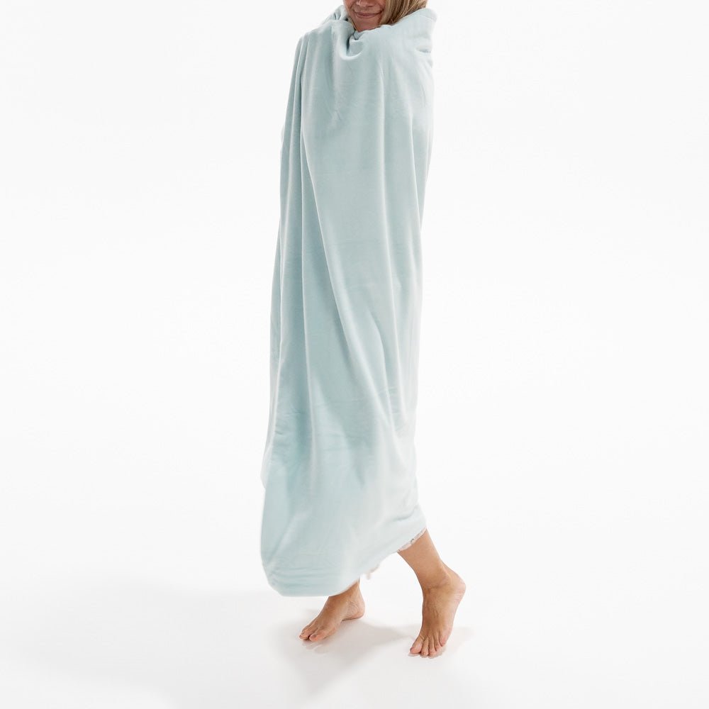 Snuggle Stretch Blanket - Ice Blue - Sunday Blankets