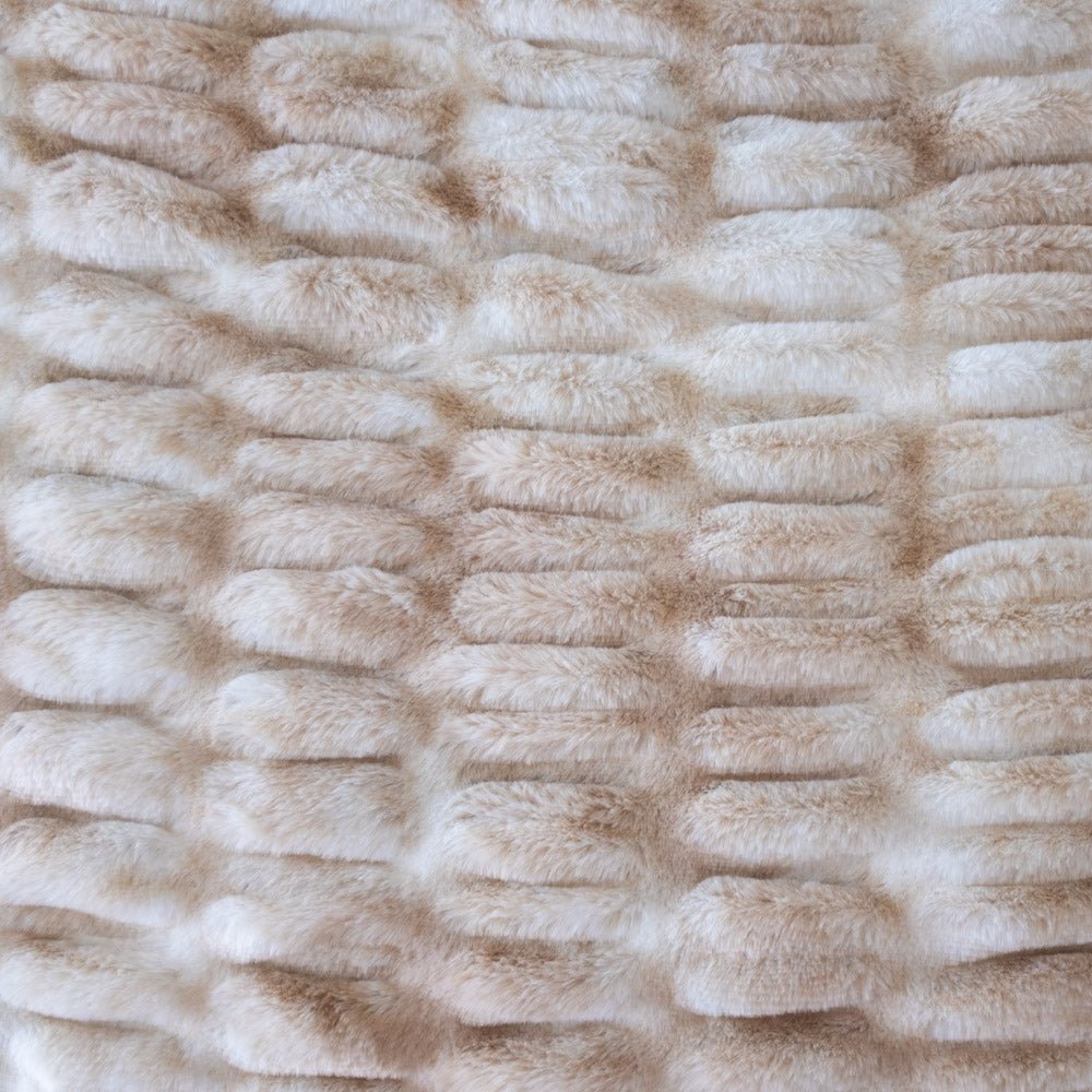 Ripple Faux Fur Blanket - Caramel - Sunday Blankets